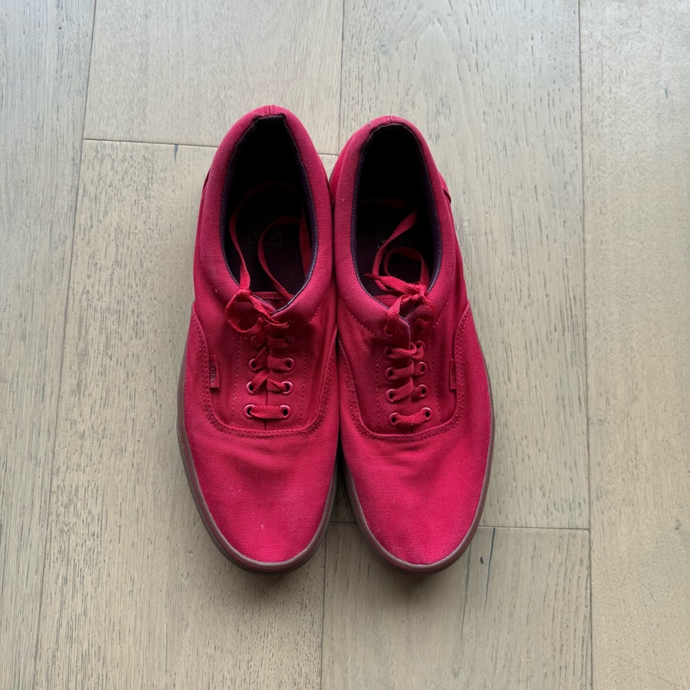 Men’s Vans Authentic Low Pro Red Gum Bottom Sneakers